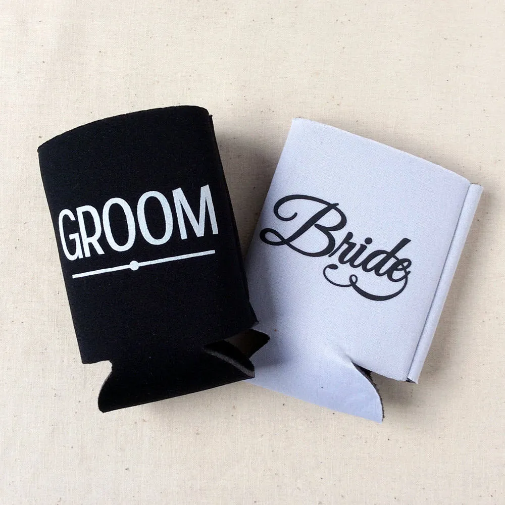 Neoprene Wedding Can Cooler #167 - Cheers to The Mr and Mrs
